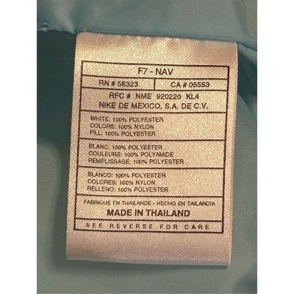 Vintage Nike Women White Black Swoosh Full Zip Puffer Vest Size Small (8358) - Picture 6 of 8